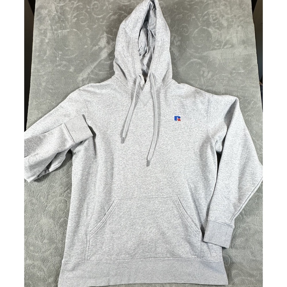 Vintage Y2K Russell Athletic Grey Hoodie Pullover Sweater Mens Large Unisex 90s